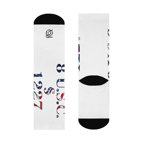Statute 1227 - American Flag - Cushioned Crew Socks
