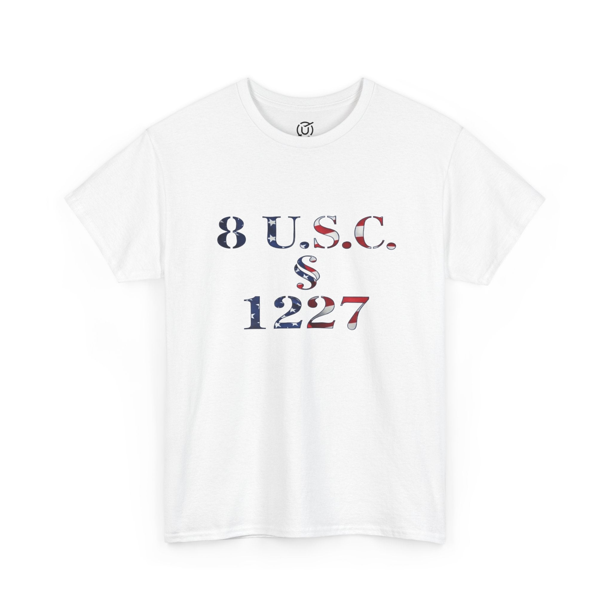 Statute 1227 - American Flag - Unisex Garment-Dyed T-shirt