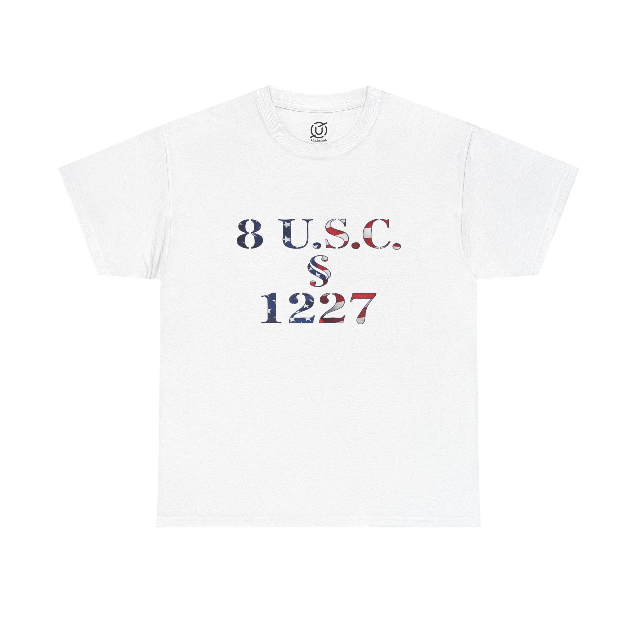 Statute 1227 - American Flag - Unisex Garment-Dyed T-shirt